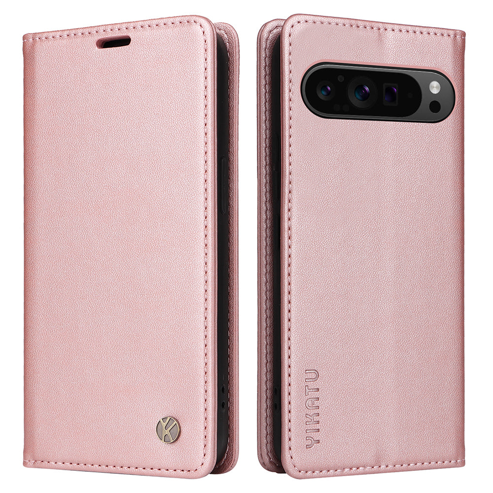 YIKATU YK-001 For Google Pixel 9 Pro Phone Case Magnetic Closure PU Leather Flip Cover YIKATU YK-001 For Google Pixel 9 Pro Phone Case Magnetic Closure PU Leather Flip Cover